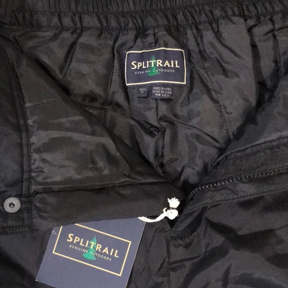 NWT SPLITRAIL black nylon ski snow pants - XL - Picture 4 of 9